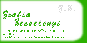 zsofia wesselenyi business card